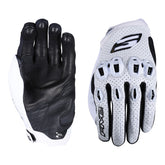 Five 5 Gloves 02 Street Stunt EVO2 Leather Men's Motorcycle S~XXXL Black & White